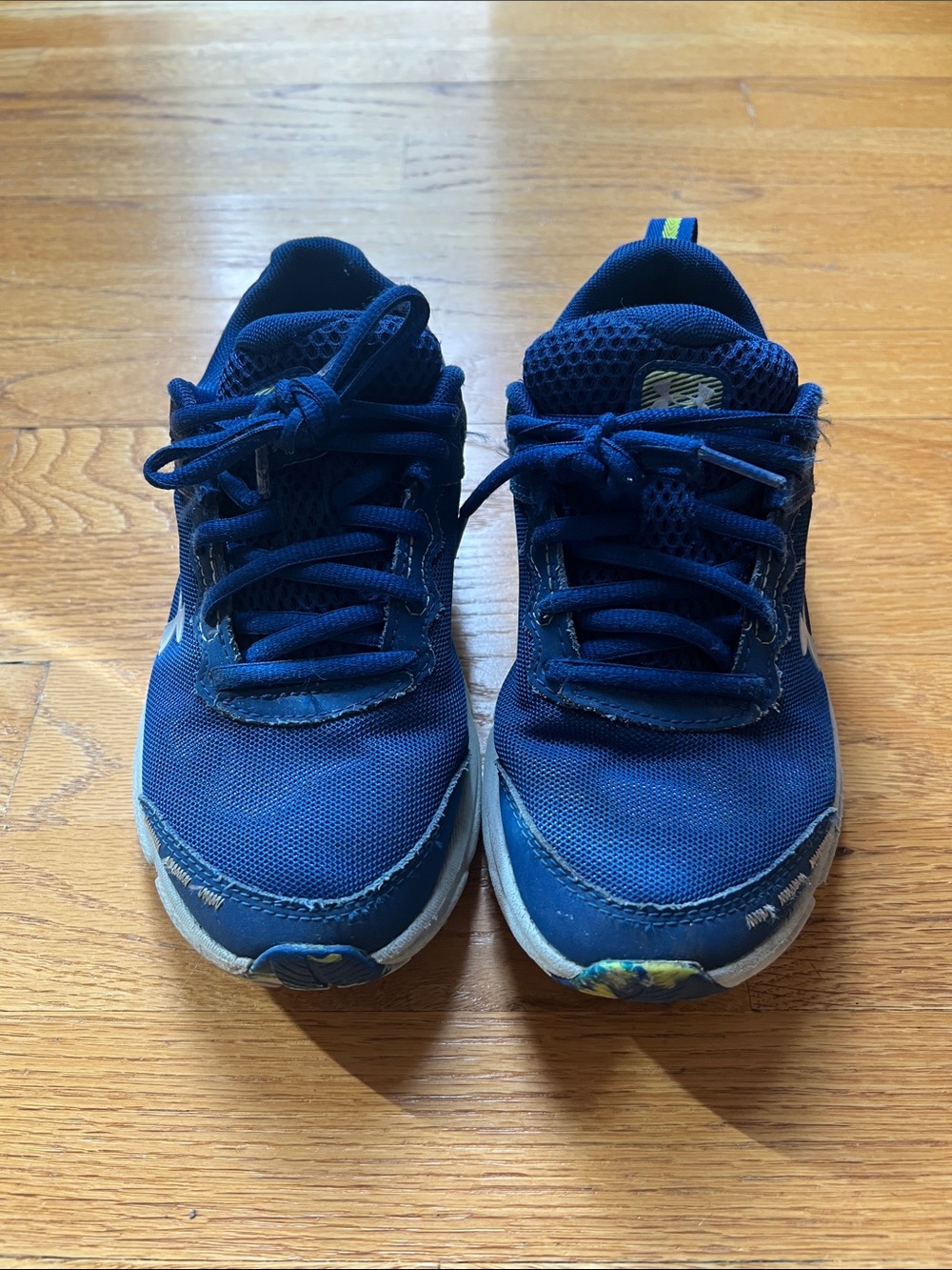 Under Armour Kids Navy Blue Athletic Sneakers with Accent Stripe